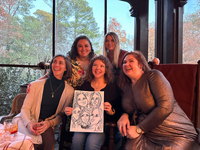 Dinner Party Live Caricatures in Durham, NC