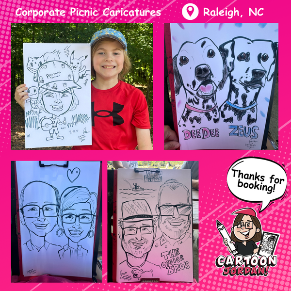 Corporate Picnic Caricatures - Raleigh, NC