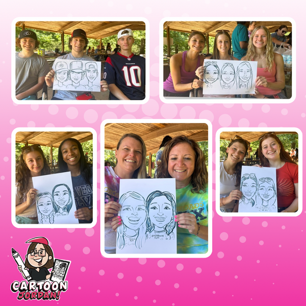 Crossroads Flex High School Senior Picnic Caricatures - Pullen Park