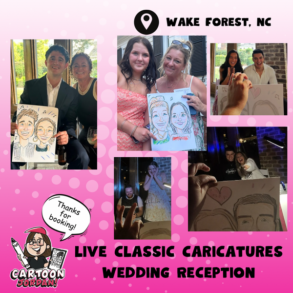 Live Wedding Reception Caricatures - The Sutherland