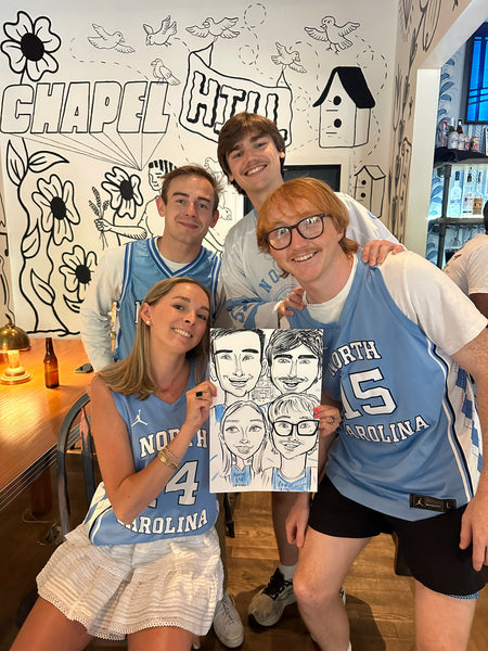 The Graduate Hotel Caricatures - Chapel Hill, NC