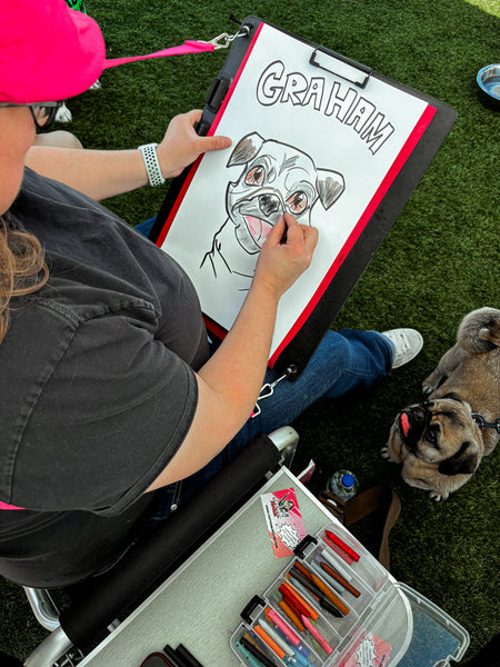 Waverly Place Cary, NC - Live Dog Caricatures
