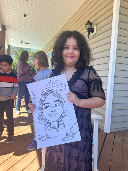 Titanic Themed 8th Birthday Caricatures - Raleigh, NC