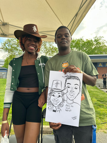 A&T University Live Caricatures - Aggies Out West - Greensboro, NC