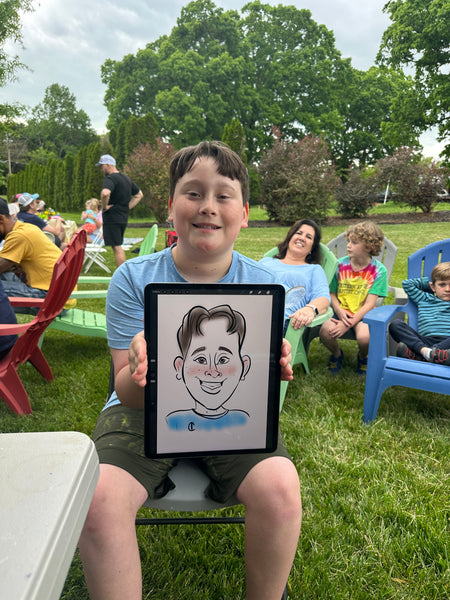 Live Digital Caricatures Neighborhood Block Party - Statesville, NC