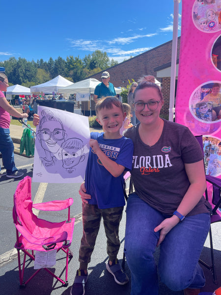 Youngsville Fall Fest and Car Show Caricatures