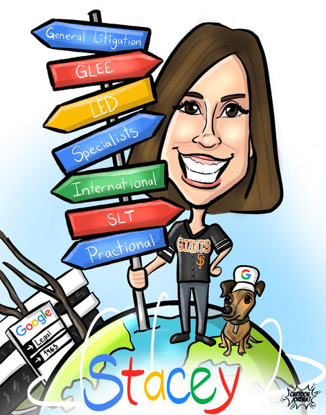 VP of Legal at Google Caricature Farewell Gift