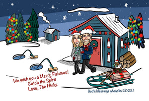 Custom Cartoon Holiday Card Design