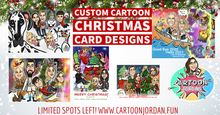 Load image into Gallery viewer, Custom Cartoon Holiday Card Design