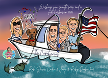Load image into Gallery viewer, Custom Cartoon Holiday Card Design